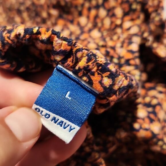 Old Navy Large Dress Floral Leaves Fall Halter Or Strapless - Picture 6 of 9